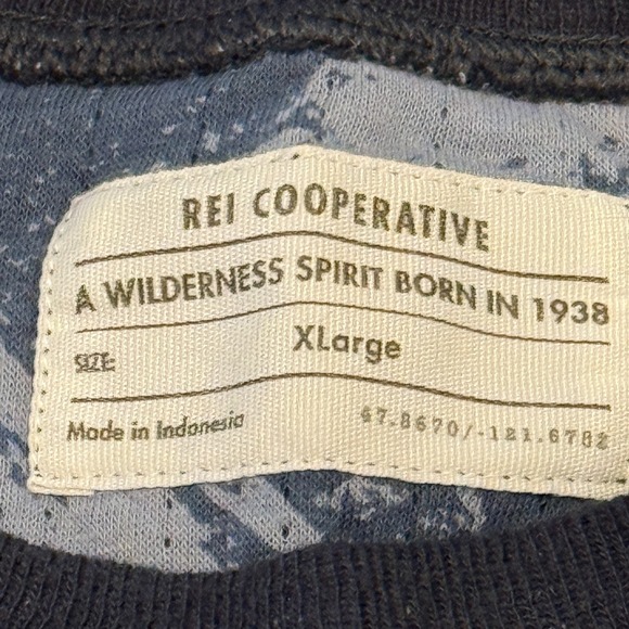 REI Co-op Crewneck Sweatshirt Men's Size XL Navy Blue Long Sleeve - Picture 4 of 8